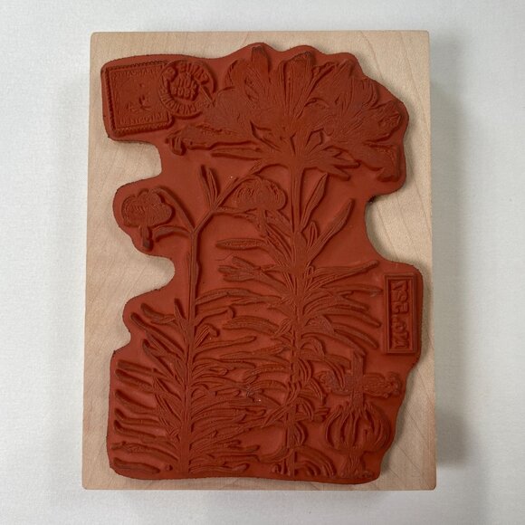 Vtg Stampa Rosa Wood Rubber Stamp Botanical Floral Set Scrapbooking Card Making - Picture 5 of 14